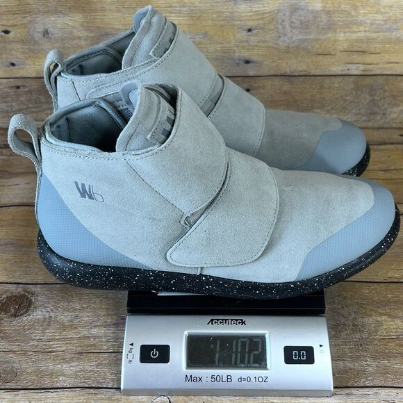 WORLD BOOTS Sz 12 Mens Chukka Moccasin Boots 100% Leather Suede Light Blue - Picture 15 of 16